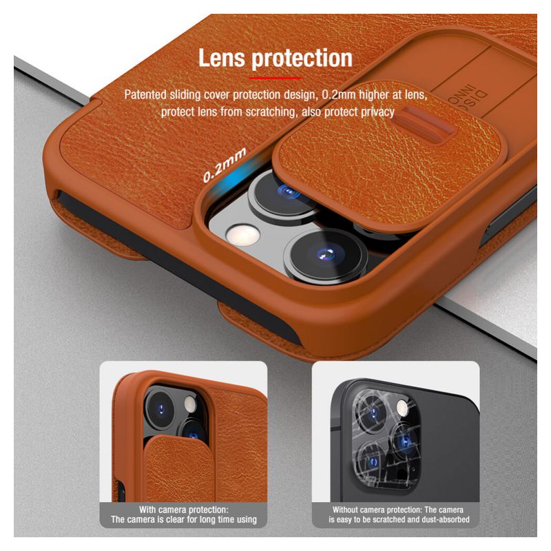 Maskica Nillkin Qin Pro za iPhone 13 Pro Max 6.7 plava