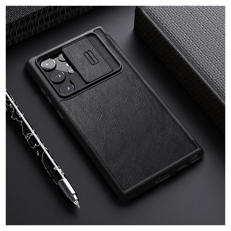 Maskica Nillkin Qin Pro za Samsung S908B Galaxy S22 Ultra 5G crna