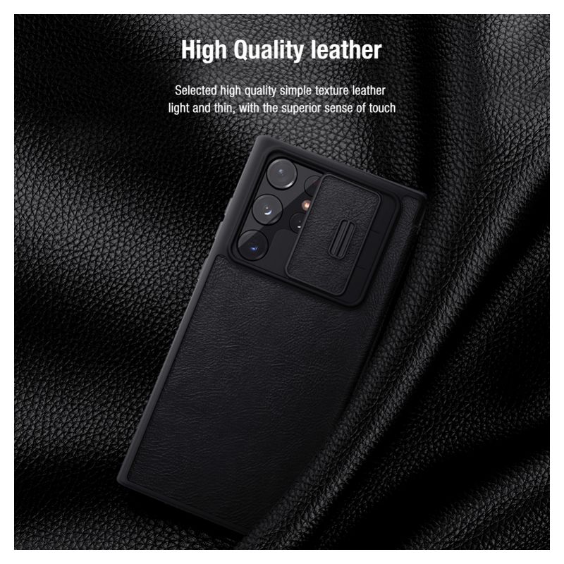 Maskica Nillkin Qin Pro za Samsung S908B Galaxy S22 Ultra 5G crna