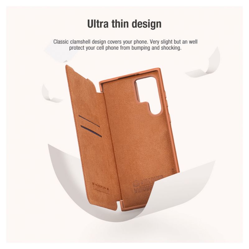 Maskica Nillkin Qin Pro za Samsung S908B Galaxy S22 Ultra 5G crna