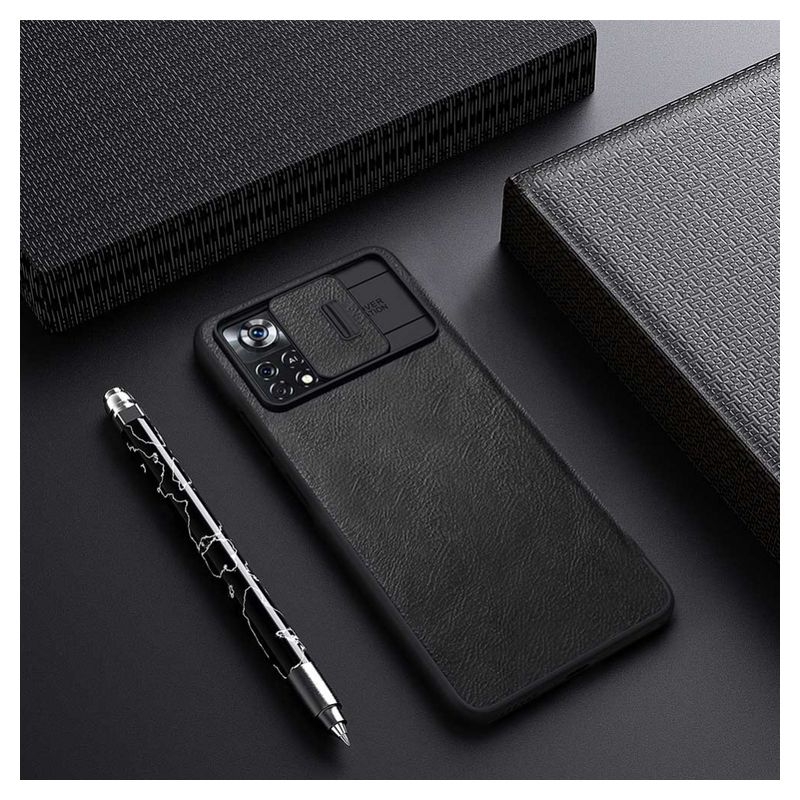 Maskica Nillkin Qin Pro za Xiaomi Poco X4 Pro 5G crna