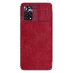 Maskica Nillkin Qin Pro za Xiaomi Poco X4 Pro 5G crvena