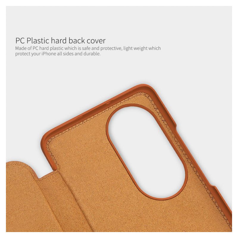Maskica Nillkin Qin za Huawei P50 Pro braon