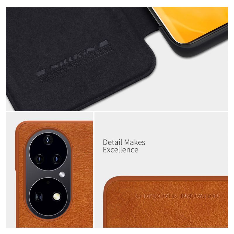 Maskica Nillkin Qin za Huawei P50 Pro braon