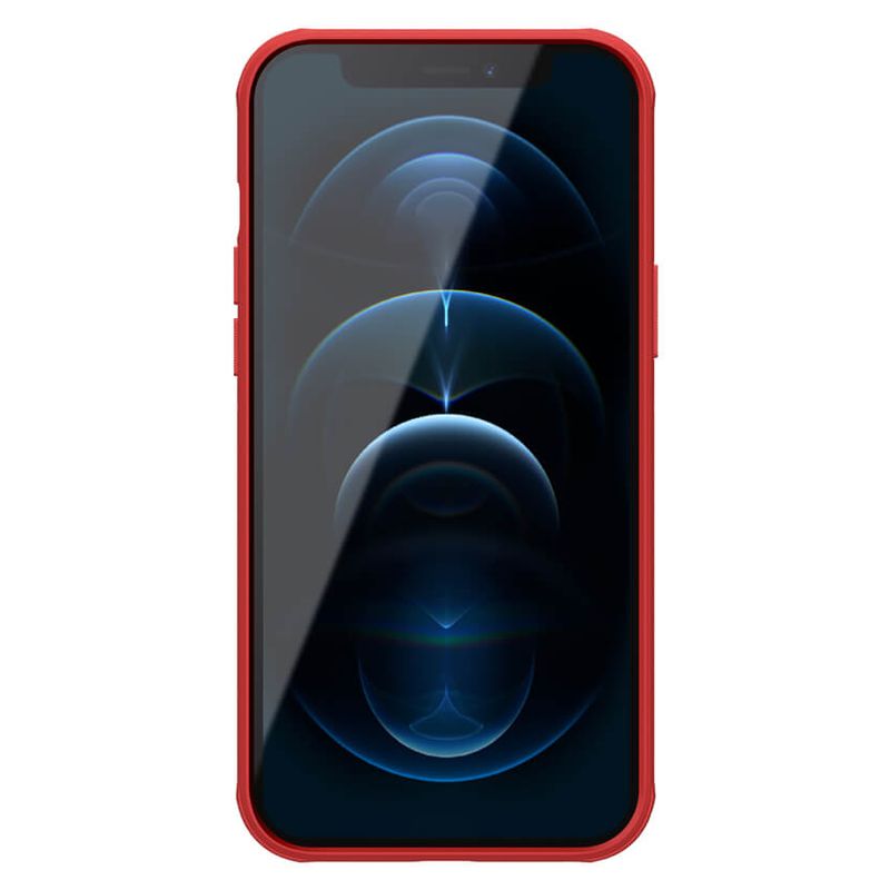 Maskica Nillkin Scrub Pro za iPhone 12/12 Pro 6.1 crvena (sa otvorom za logo)