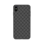 Maskica Nillkin Synthetic Fiber Plaid za iPhone X/XS crna