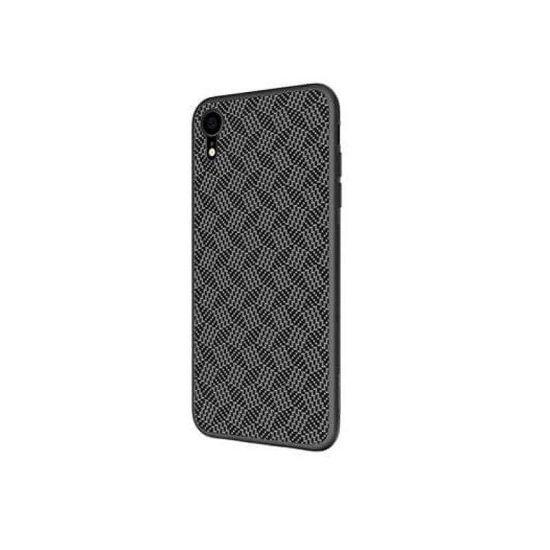 Maskica Nillkin Synthetic Fiber Plaid za iPhone XR crna