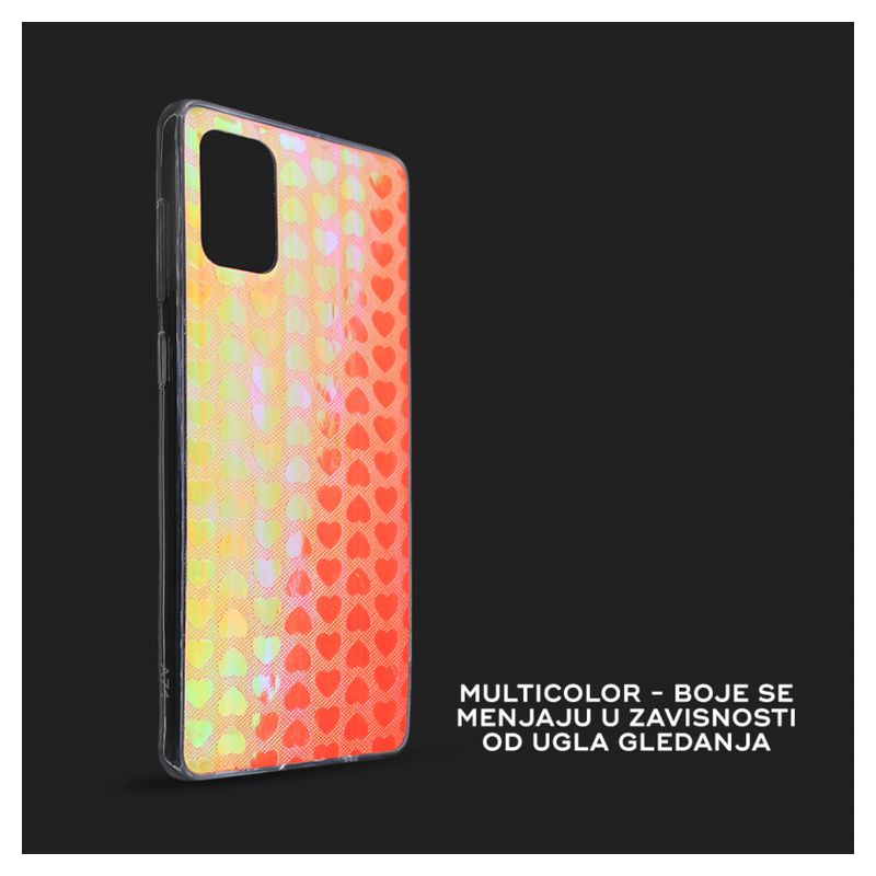 Maskica Pattern Heart za Samsung A715F Galaxy A71 narandzasta