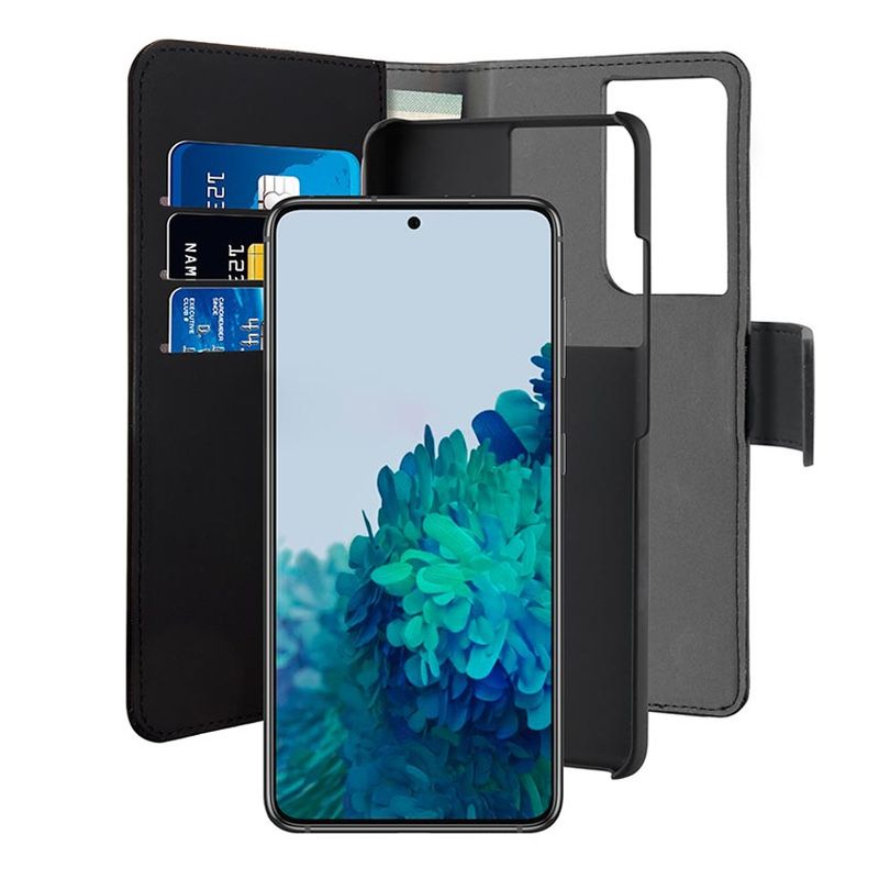 Maskica Puro novcanik 2u1 za Samsung G998B Galaxy S21 Ultra crna