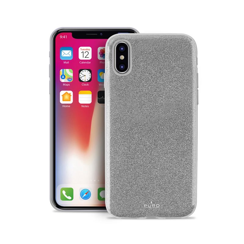 Maskica Puro Shine za iPhone X srebrna