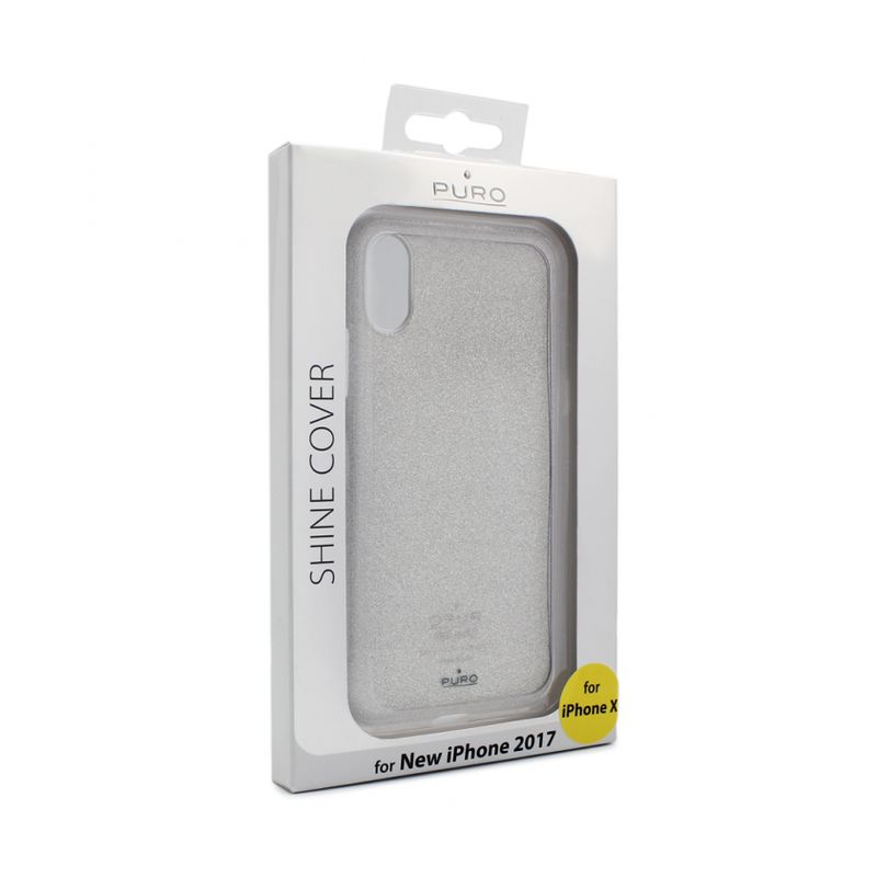 Maskica Puro Shine za iPhone X srebrna