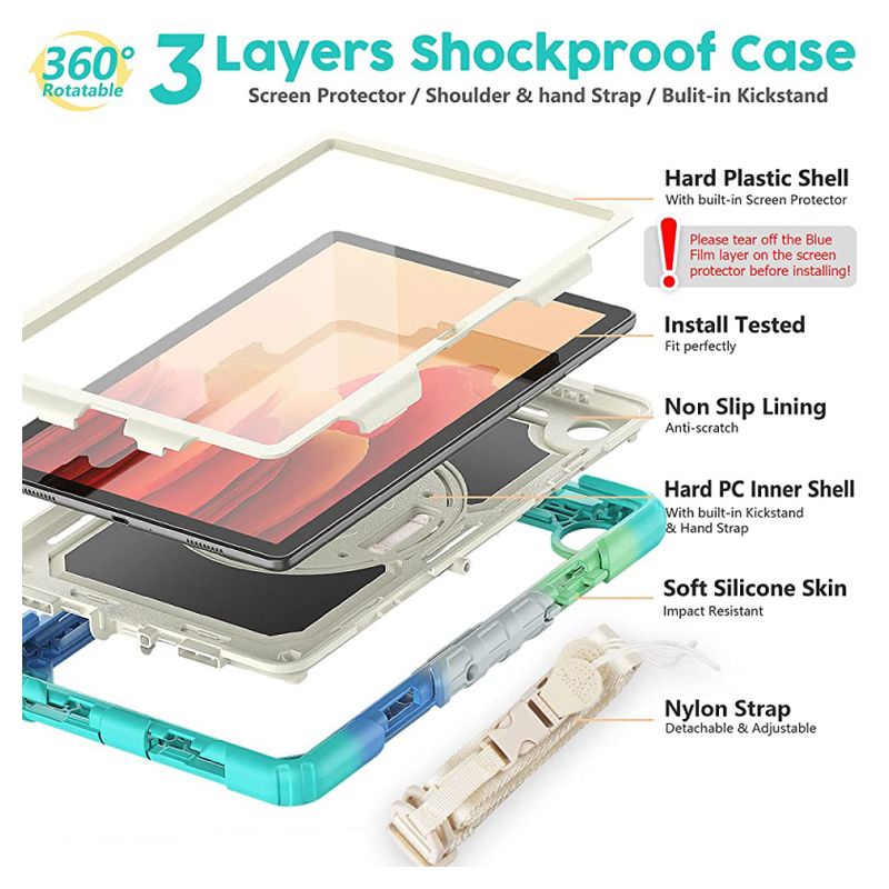 Maskica Rainbow Port za Samsung T500/T505 Galaxy Tab A7 10.4 2020 mint