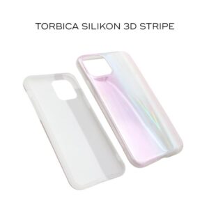 Maskica Silikon 3D stripe za iPhone XS Max roze