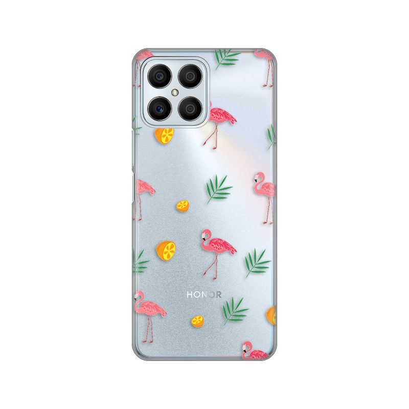 Maskica Silikonska Print Skin za Honor X8 Flamingos
