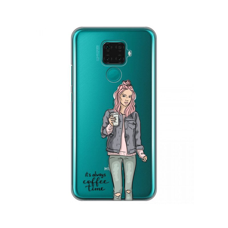 Maskica Silikonska Print Skin za Huawei Mate 30 Lite/Nova 5i Pro Coffee Time