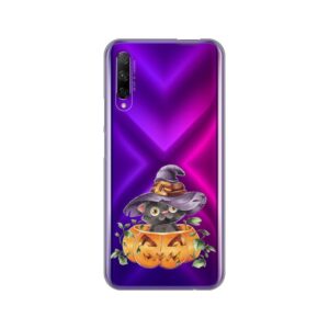 Maskica Silikonska Print Skin za Huawei P smart Pro 2019/Honor 9X Pro Black Witch Cat