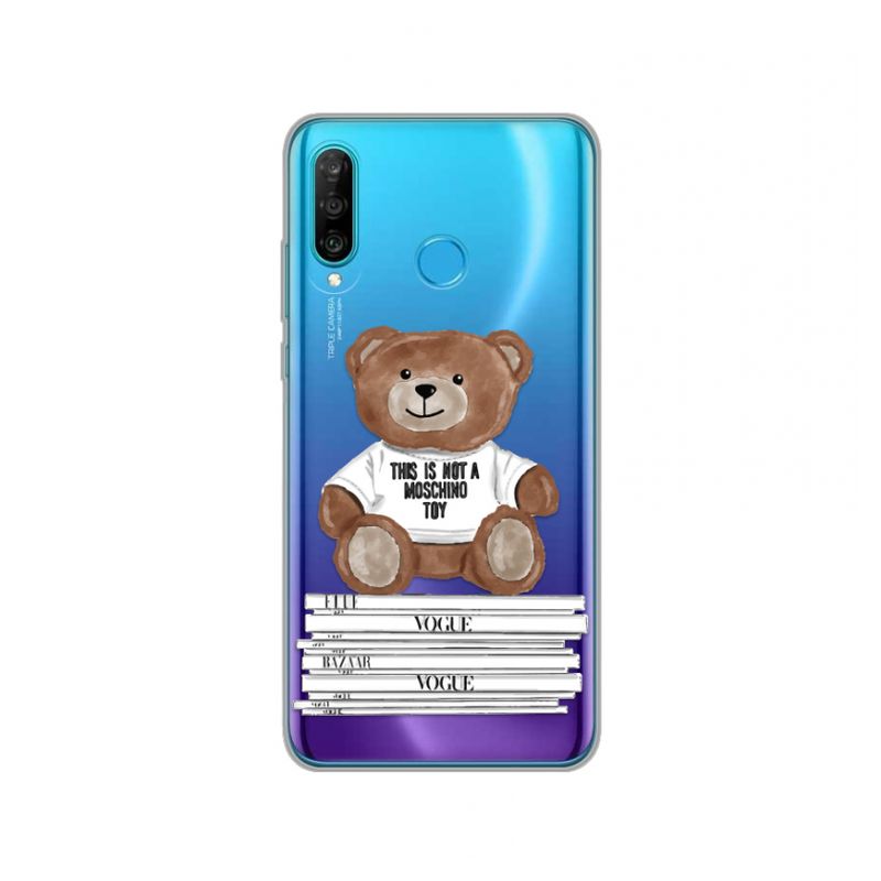 Maskica Silikonska Print Skin za Huawei P30 Lite Fashion Bear