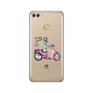 Maskica Silikonska print skin za Huawei Y9 2018 Around The World