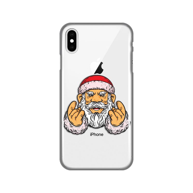 Maskica Silikonska Print Skin za iPhone XS Max Rock And Roll Santa
