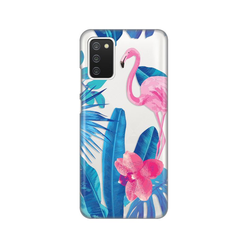 Maskica Silikonska Print Skin za Samsung A025G Galaxy A02s Summer Flamingo