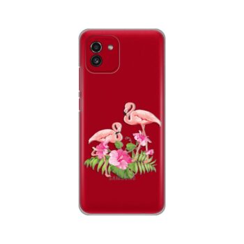 Maskica Silikonska Print Skin za Samsung A035G Galaxy A03 Flamingo