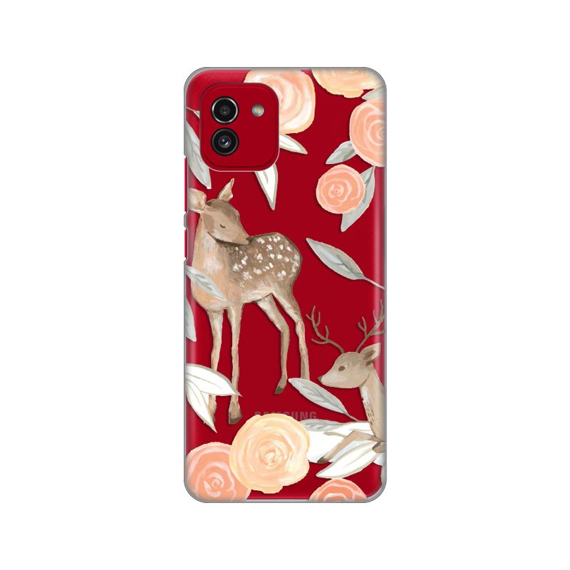 Maskica Silikonska Print Skin za Samsung A035G Galaxy A03 Flower Deer Maskica Silikonska Print Skin za Samsung A035G Galaxy A03 Flower Deer - Slika 1