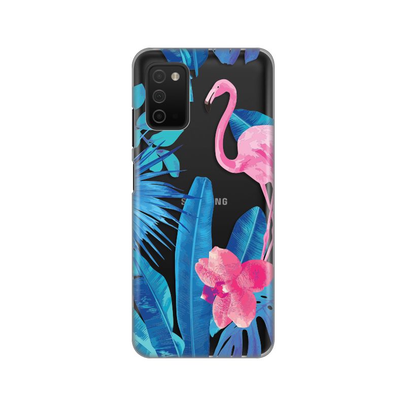 Maskica Silikonska Print Skin za Samsung A037G Galaxy A03s Summer Flamingo