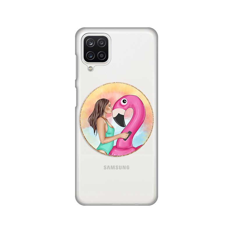 Maskica Silikonska Print Skin za Samsung A125F Galaxy A12 Flamingo Kiss