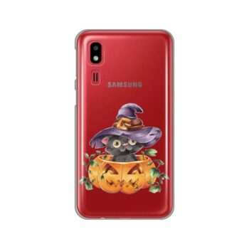 Maskica Silikonska Print Skin za Samsung A260F Galaxy A2 Core Black Witch Cat