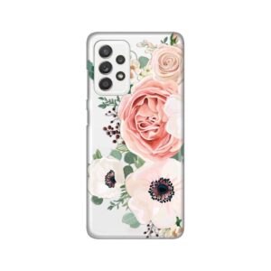 Maskica Silikonska Print Skin za Samsung A525F/A526B/A528B Galaxy A52 4G/A52 5G/A52s 5G Luxury Pink Flowers