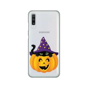 Maskica Silikonska Print Skin za Samsung A705F Galaxy A70 Kitten in Pumpkin