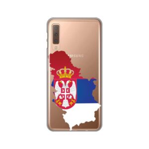 Maskica Silikonska Print Skin za Samsung A750FN Galaxy A7 2018 Serbia Map