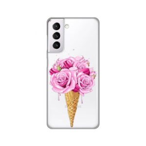 Maskica Silikonska Print Skin za Samsung G980F Galaxy S21 Rose Cone