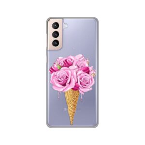 Maskica Silikonska Print Skin za Samsung G996B Galaxy S21 Plus Rose Cone