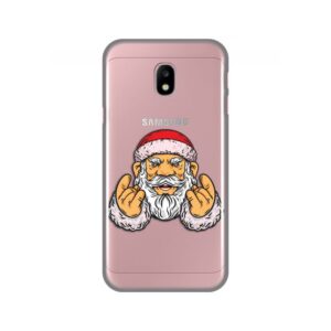 Maskica Silikonska Print Skin za Samsung J330F Galaxy J3 2017 (EU) Rock And Roll Santa