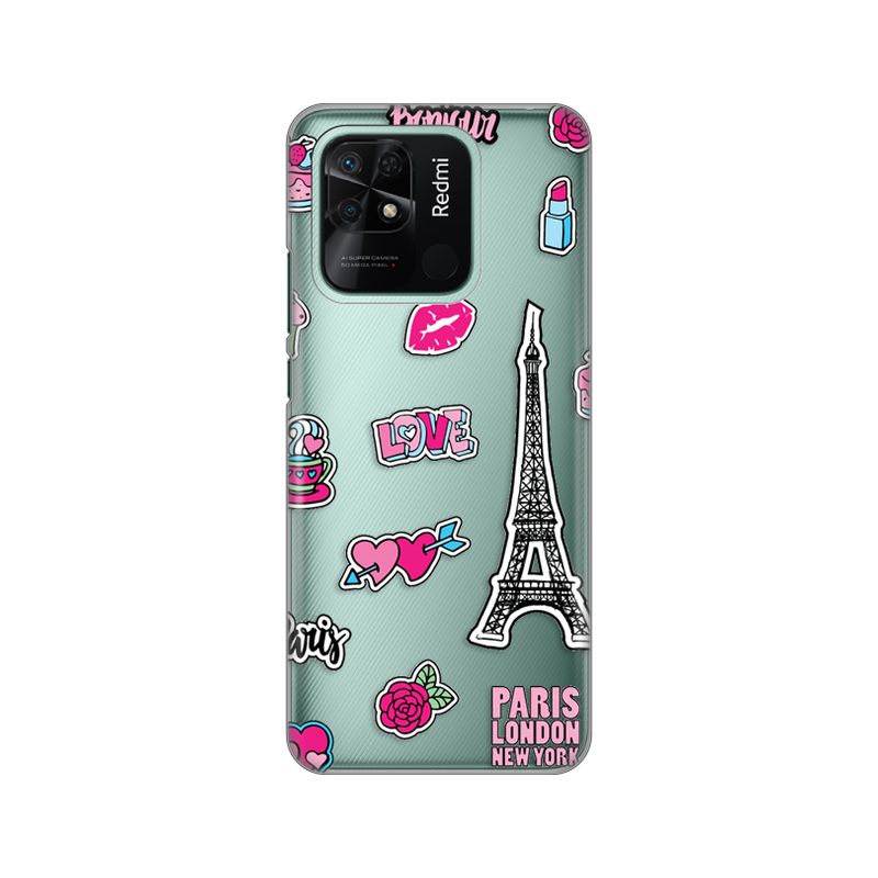 Maskica Silikonska Print Skin za Xiaomi Redmi 10C Love Paris