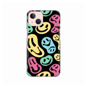 Maskica Silikonska Print za iPhone 13 6.1 Black Color Smiles