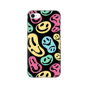 Maskica Silikonska Print za iPhone 7/8/SE 2020/2022 Black Color Smiles