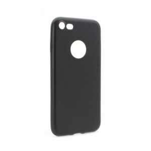 Maskica silikonska Skin za iPhone 7 mat crna (sa otvorom za logo)