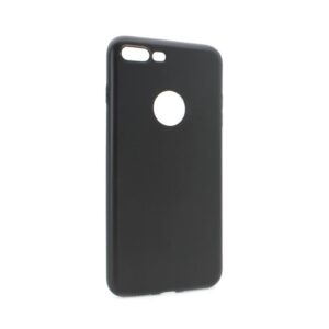 Maskica silikonska Skin za iPhone 7 plus mat crna (sa otvorom za logo)