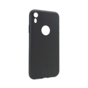 Maskica silikonska Skin za iPhone XR mat crna (sa otvorom za logo)