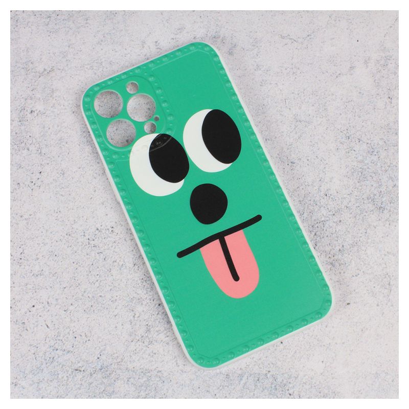 Maskica Smile face za iPhone 12 Pro Max 6.7 zelena