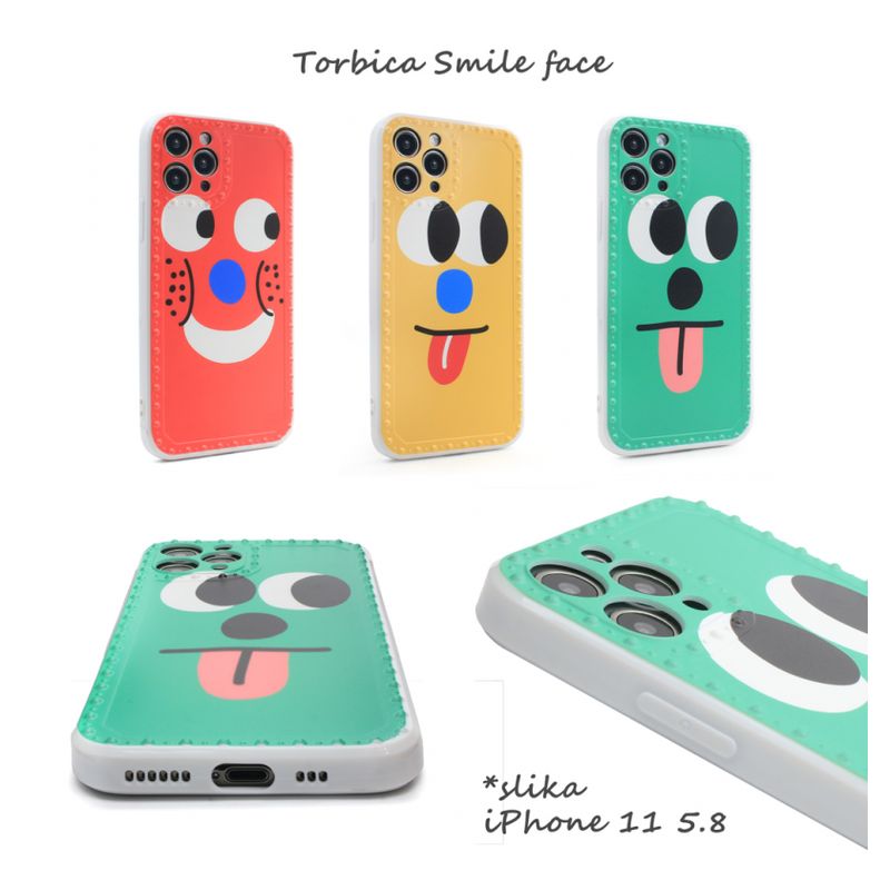 Maskica Smile face za iPhone 12 Pro Max 6.7 zuta