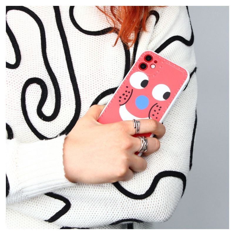 Maskica Smile face za iPhone 12 Pro Max 6.7 zuta