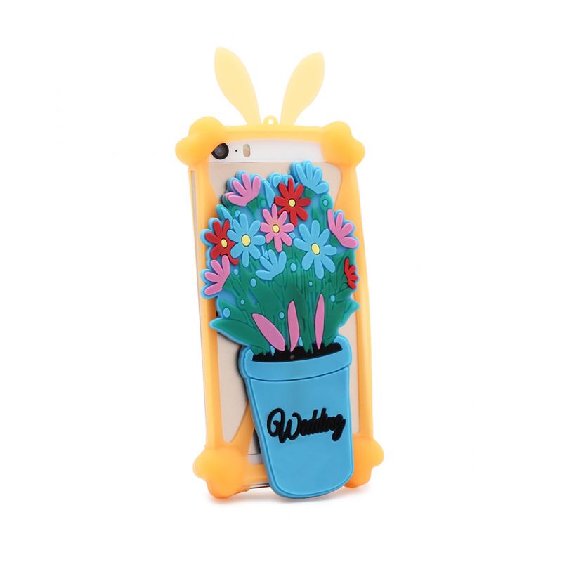 Maskica univerzalna gumena za mobilni telefon 4.5-5.0" type 11 narandzasta