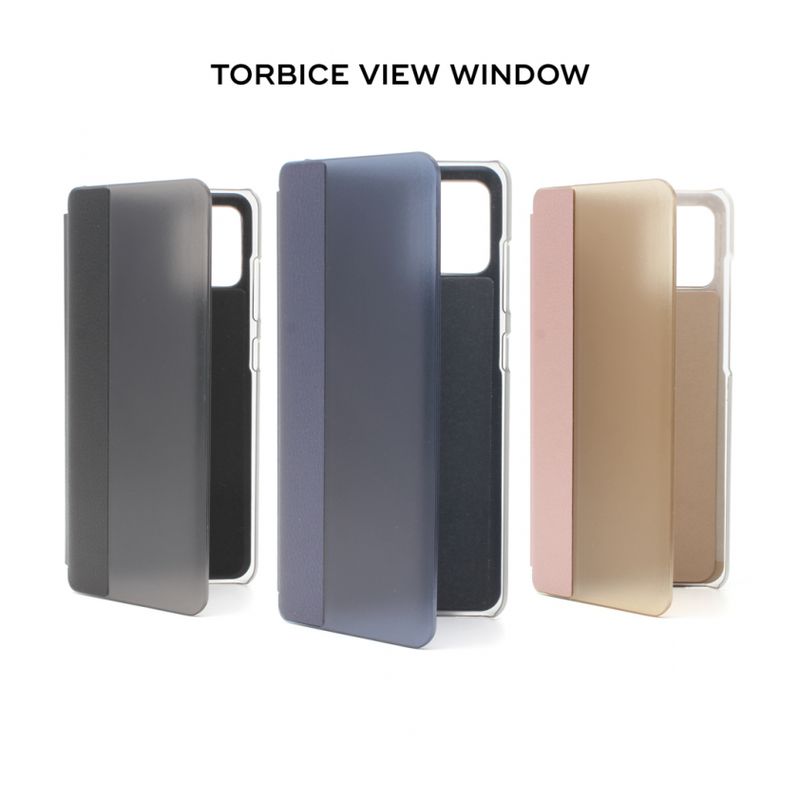 Maskica View Window za Huawei P40 Lite E tamno plavo