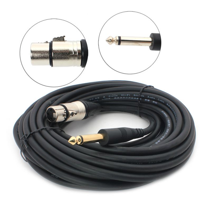 Mikrofonski kabl XLR na 6.3mm JWD-AU20 10m