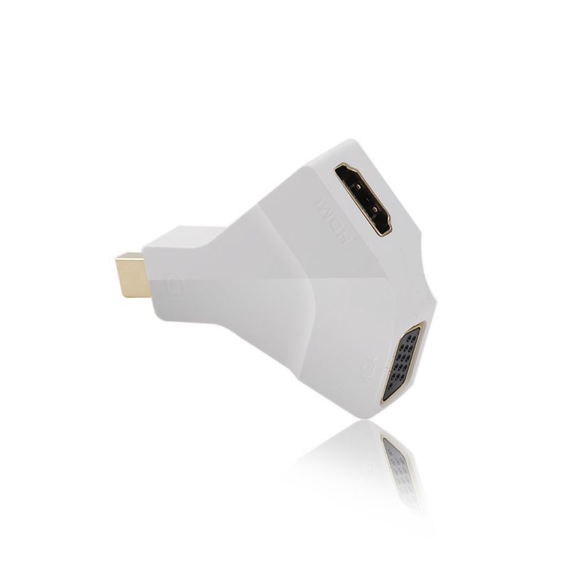 Mini DisplayPort 1.2 to HDMI + VGA Converter