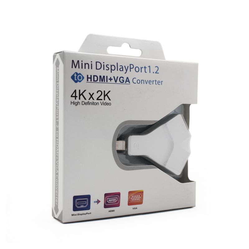 Mini DisplayPort 1.2 to HDMI + VGA Converter