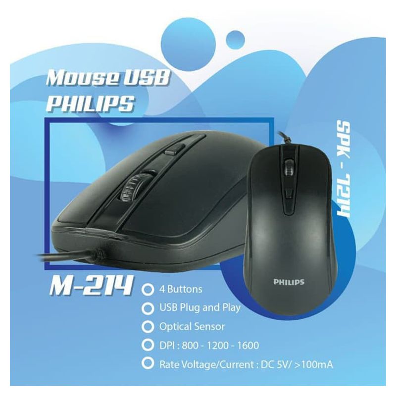 Mis Philips M214 crni